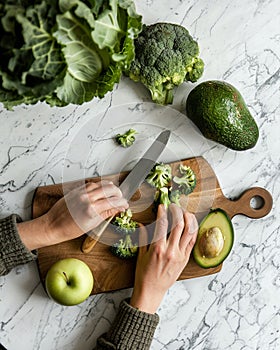 Sliced avocado on plain background