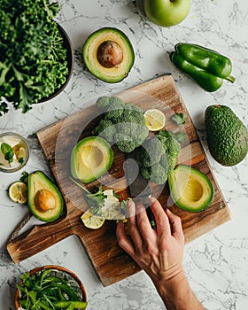 Sliced avocado on plain background