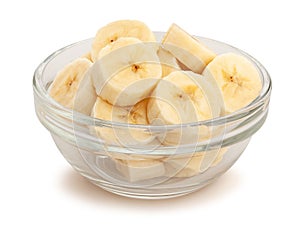 sliced banana bowl path isolated