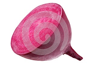 Sliced beetroot isolated on a white background