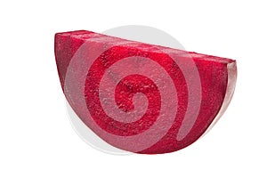 sliced beetroot isolated on a white background