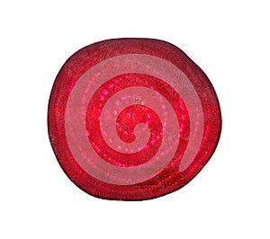 Sliced beetroot isolated on the white background