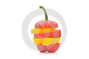 Sliced bell peppers