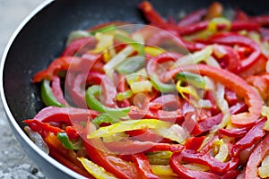 Sliced bell peppers