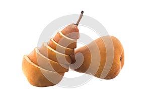 Sliced Beurre Bosc pear photo