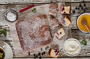 Sliced Blackcurrant Cake