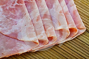 Sliced boiled pork ham