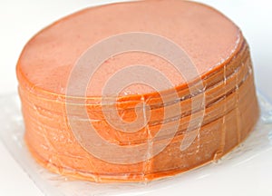 Sliced bologna photo