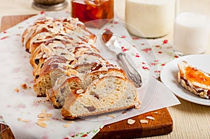 Sliced Braided Sweet Bread