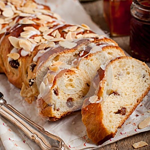 Sliced Braided Sweet Bread