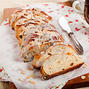 Sliced Braided Sweet Bread