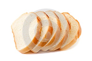 The sliced bread isolated on white