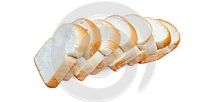 Sliced bread isolated on white background
