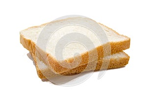 Sliced bread isolated on white