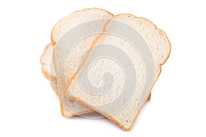 sliced bread isolated on white background