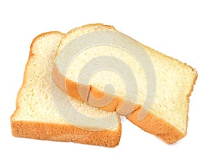 Sliced bread isolated white background
