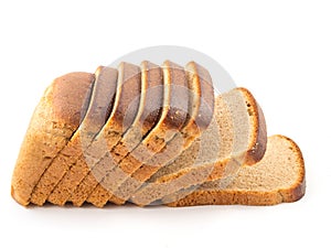 Sliced bread isolated on white background