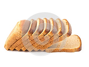 Sliced bread isolated on white background