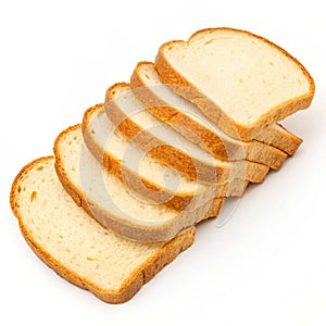 Sliced bread isolated on white background photo