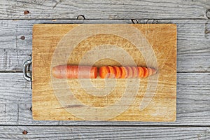 Sliced carrot preparation