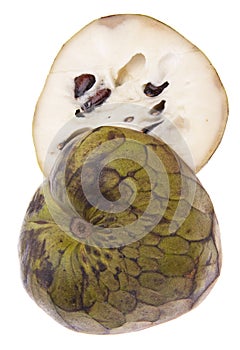 Sliced Cherimoya