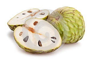 Sliced cherimoya