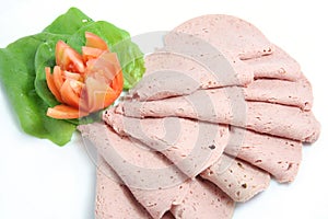 Sliced chicken lyoner