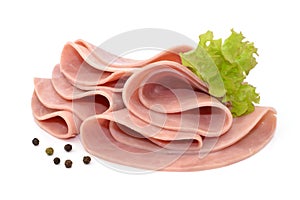sliced cooked ham