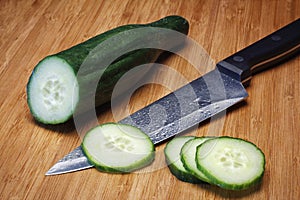 Sliced cucumber