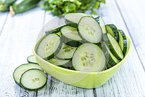 Sliced Cucumbers