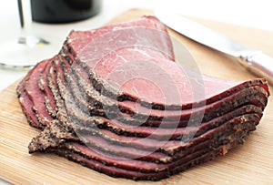 Sliced deli beef snack