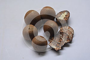 Sliced and dried  betelnut pieces
