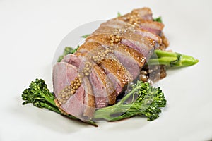 Sliced Duck Breast with Broccoli