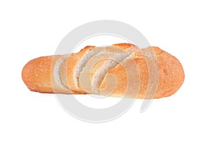 Sliced french bread isolated on white