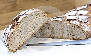 Sliced fresch traditional french bread