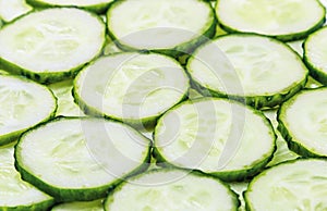 Sliced Fresh Cucumber background