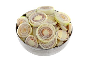 Sliced Fresh Lemon grass stalk