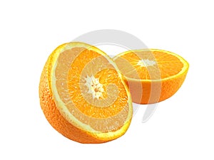 Sliced fresh orange fruit