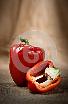 Sliced Fresh red pepper