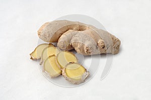 Sliced ginger root