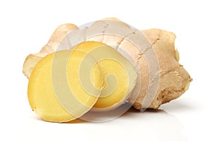 Sliced ginger root
