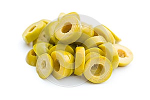 Sliced green olives