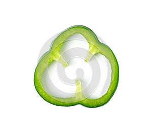 Sliced green pepper