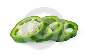 Sliced green pepper