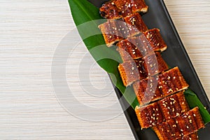 Sliced grilled eel or grilled unagi with sauce