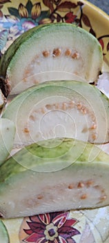 Sliced guava ready for eating
