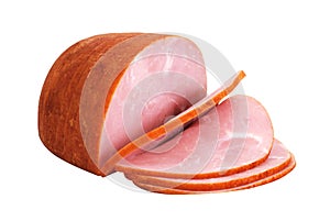 Sliced Ham Isolated