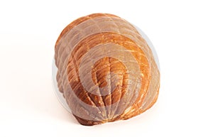 Sliced Ham Isolated on a White Background