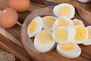 Sliced Hard Boiled Eggs