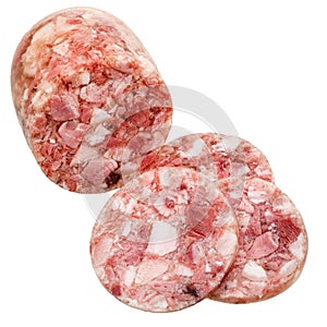 Sliced headcheese